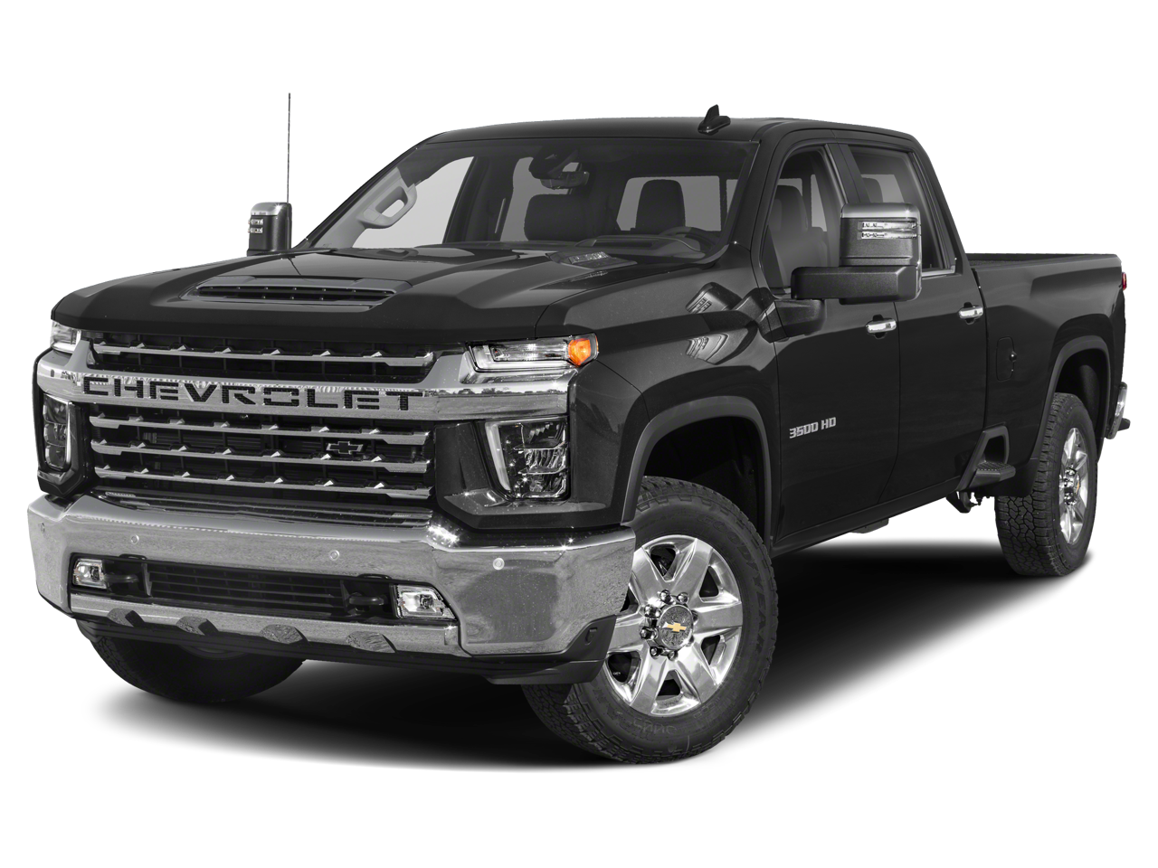 2020 Chevrolet Silverado 3500 HD LTZ in Silver Ice Metallic — front three-quarter view