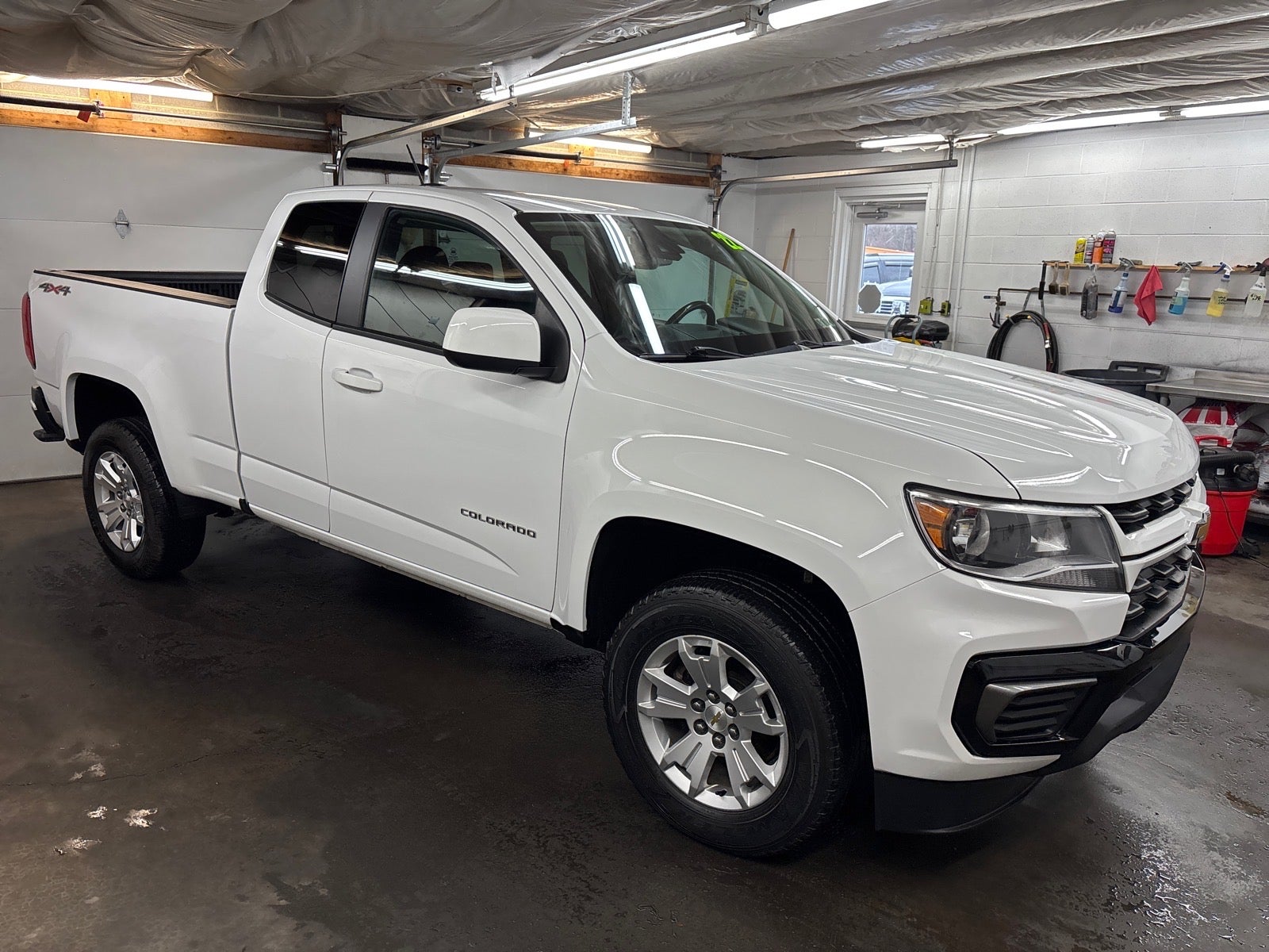 2022 Chevrolet Colorado LT in Summit White — front three-quarter view