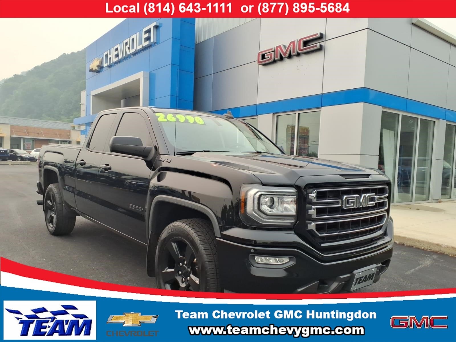 2018 GMC Sierra 1500 Base in Black — front three-quarter view