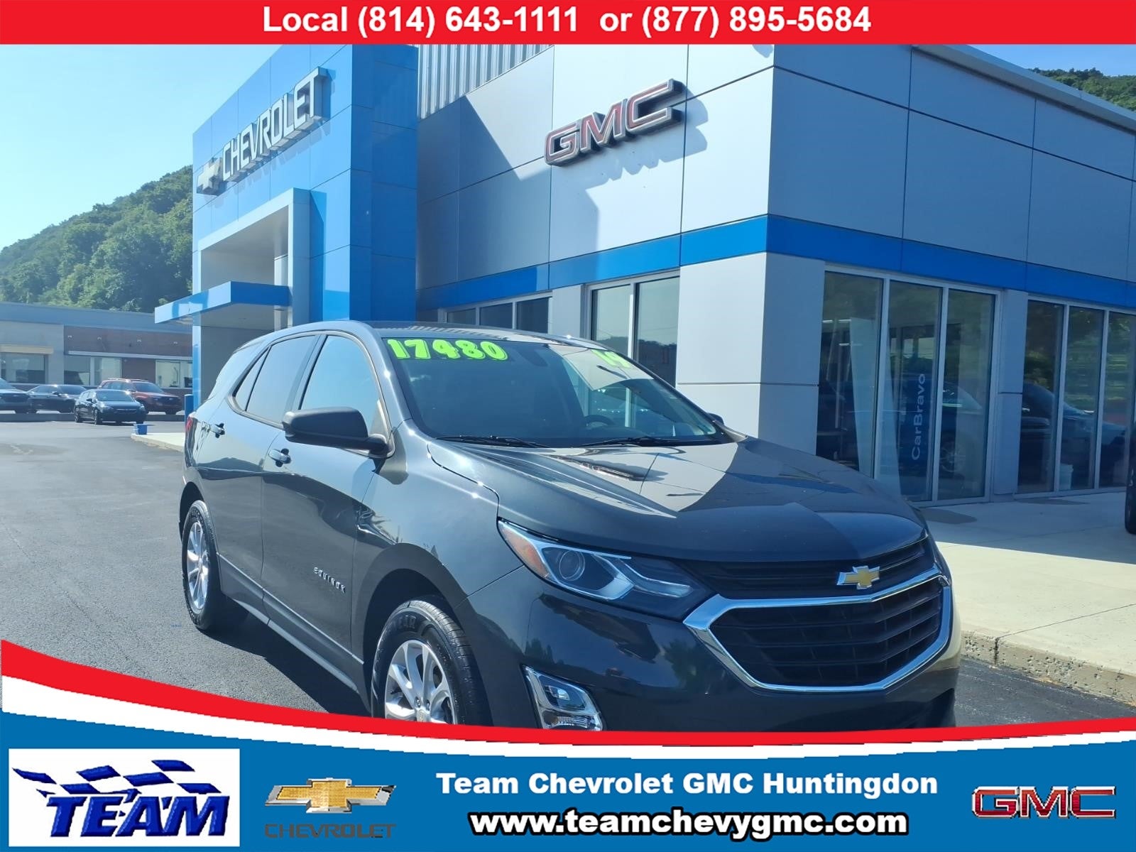 2019 Chevrolet Equinox LS in Nightfall Gray Metallic — front three-quarter view
