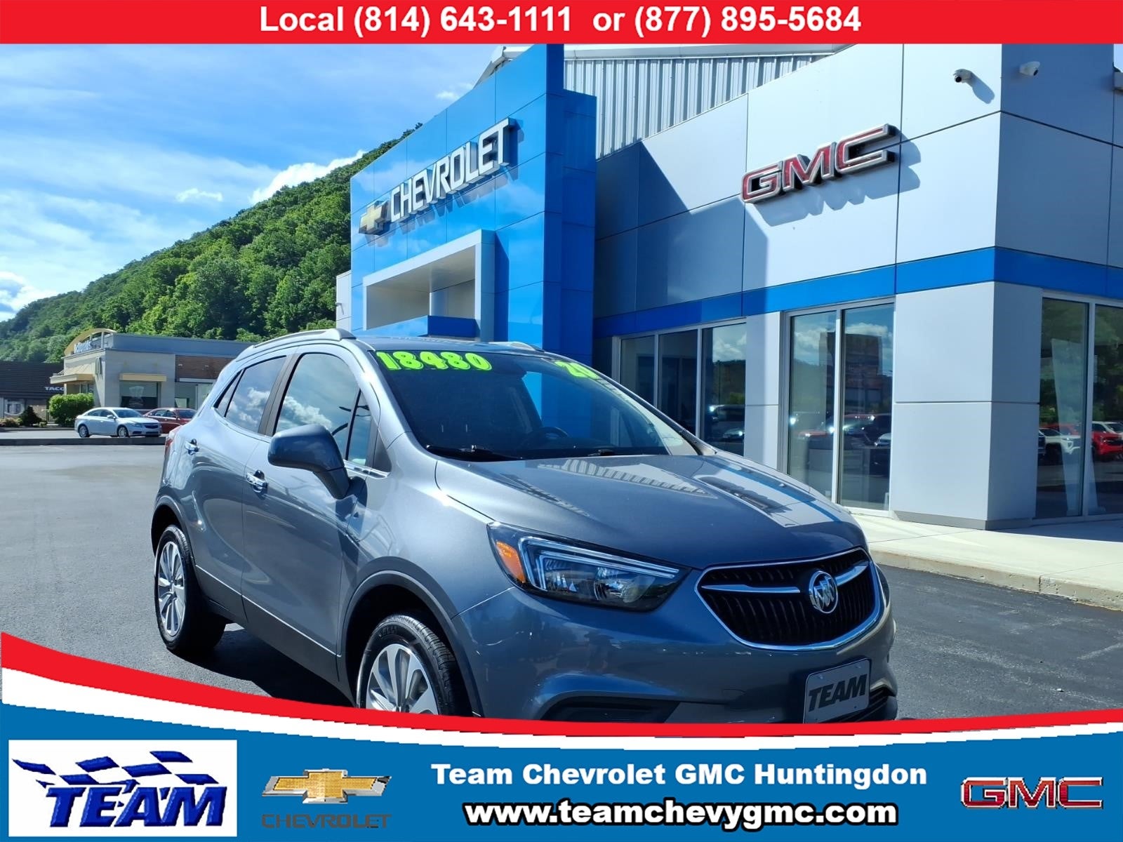2020 Buick Encore Preferred in Includes (Mdp) Anthracite Lower Exterior Accent Color, Paint Code W598f. — front three-quarter view
