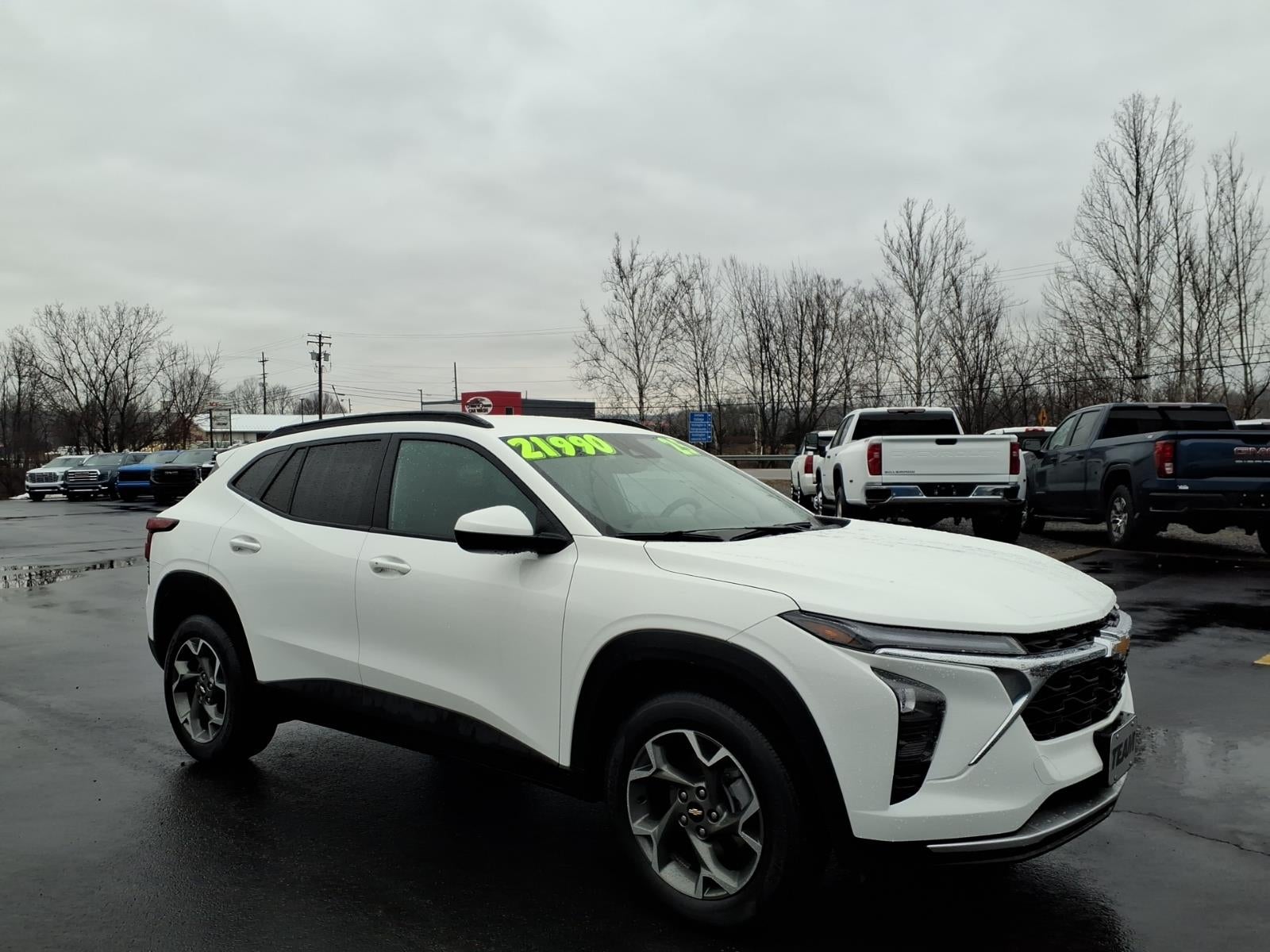 2025 Chevrolet Trax LT in Summit White — front three-quarter view