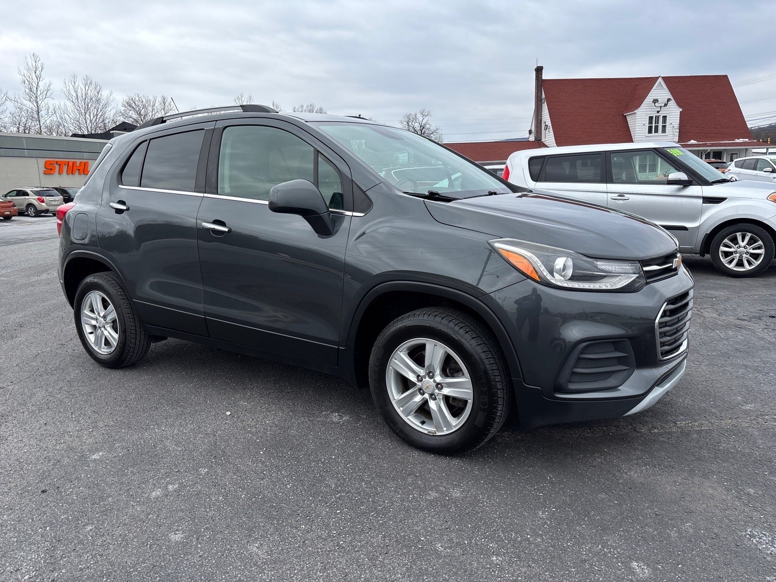 2018 Chevrolet Trax LT in Nightfall Gray Metallic — front three-quarter view